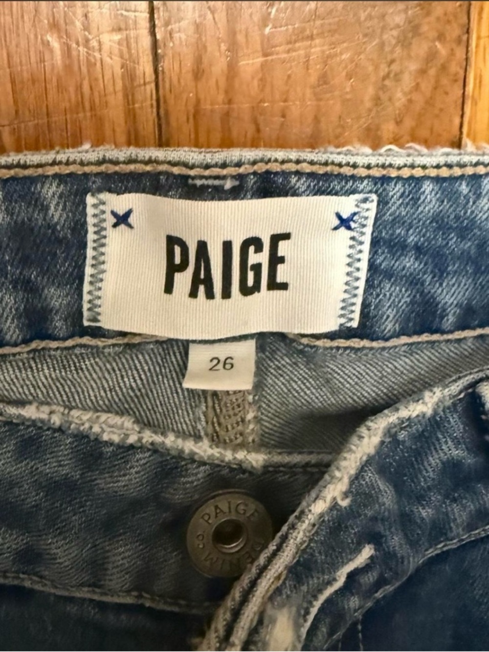 PAIGE Light Wash Blue Denim Jeans